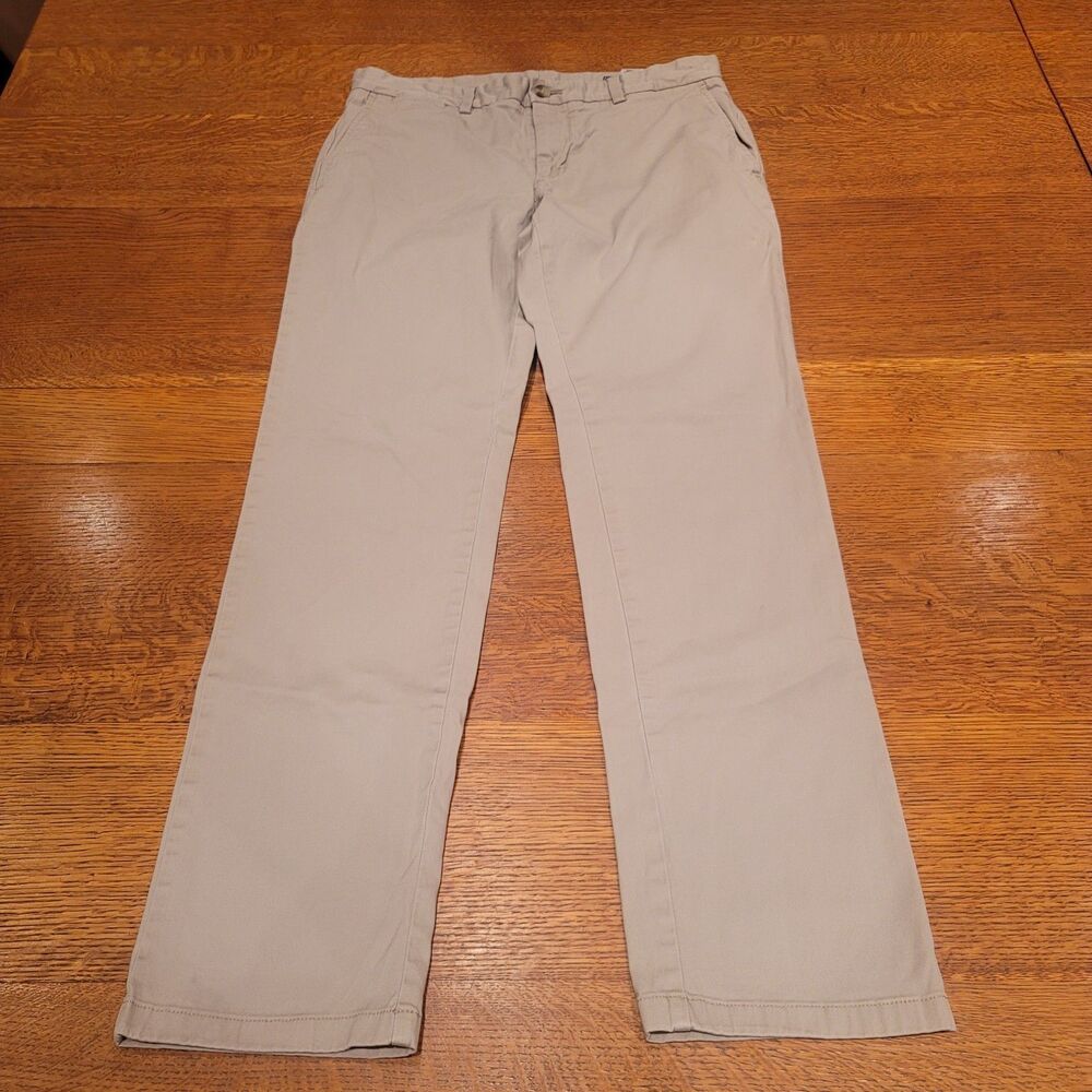 Vineyard Vines Breaker Pants Khaki Cotton Stretch Chino 33x32
